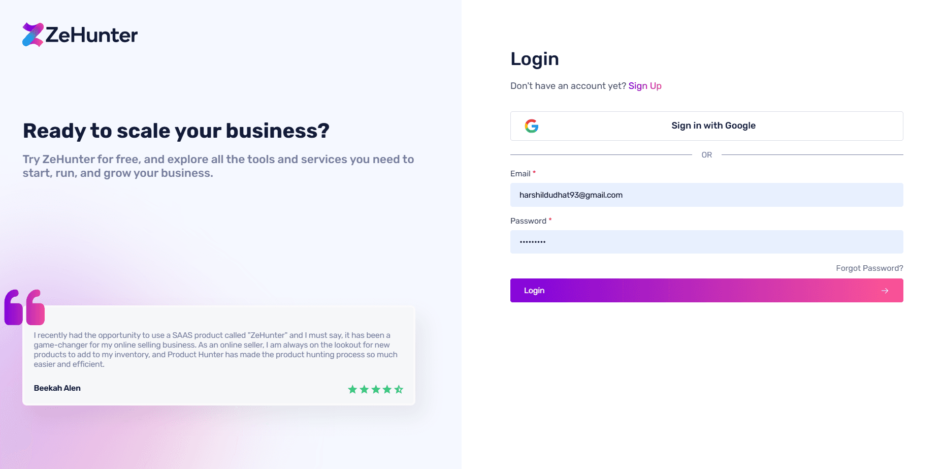 Login Interface